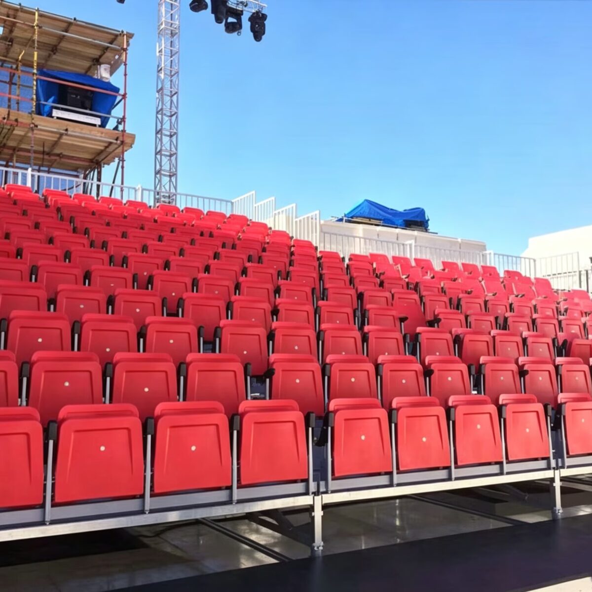 Outdoor Demountable Grandstand Bleachers with Plastic Seats