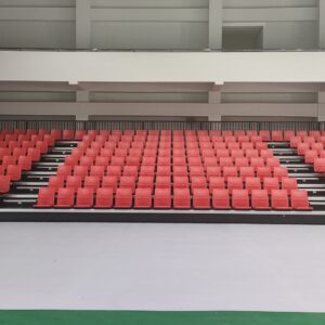 Telescopic mobile grandstand seats